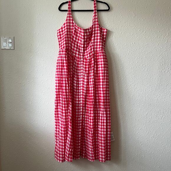 ASOS Dresses & Skirts - ASOS DESIGN voile picnic midi sundress red gingham Size 12